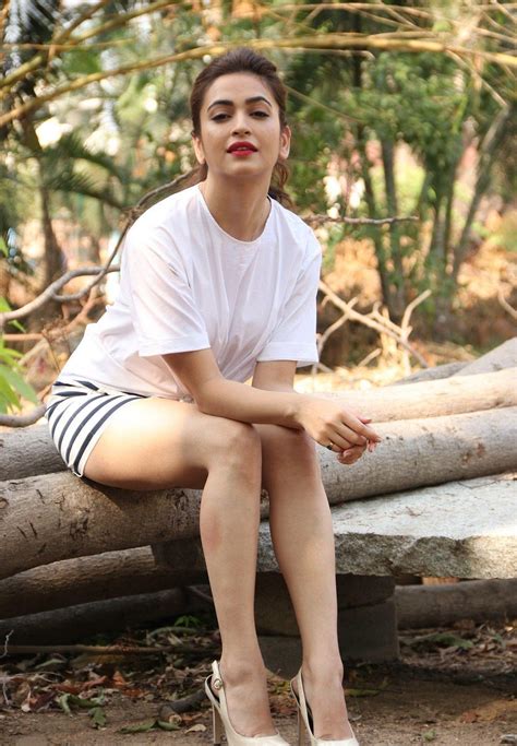 Kriti Kharbanda Showcasing Her Toned Sexy Legs During Tamil Film â€œbruce Leeâ€ Promotions In
