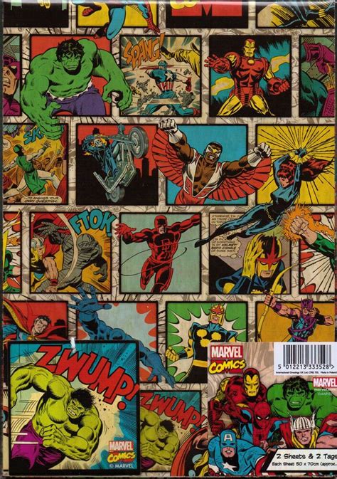 Marvel Comics Avengers 2 Sheets T Wrap And 2 Hulk T
