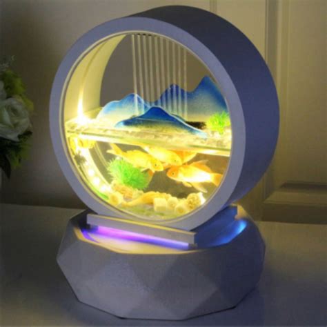 Glass And Acrylic White Round Aquarium Fish Tank Size 2 Feet Rs