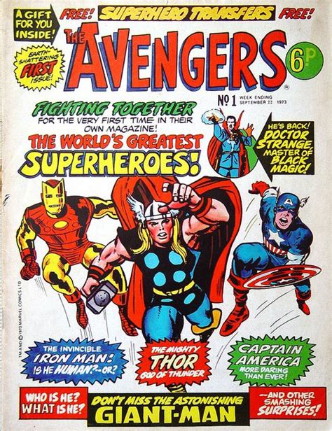 The Avengers Uk Reprint 1973 Marvel Comic Books Marvel Comics