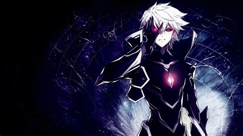 Ken Kaneki From Tokyo Ghoul Elsword White Hair Armor Purple Eyes Hd Wallpaper Wallpaper Flare