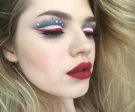 Im Loving This Makeup Look For The 4th Of July Patriotic Makeup Eye