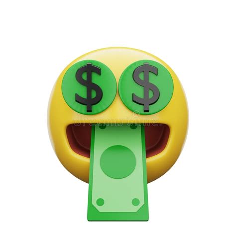 3d Emoji Money Mouth Face Stock Illustration Illustration Of Cute
