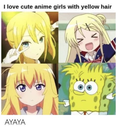 Yellow Anime Girl Pfp