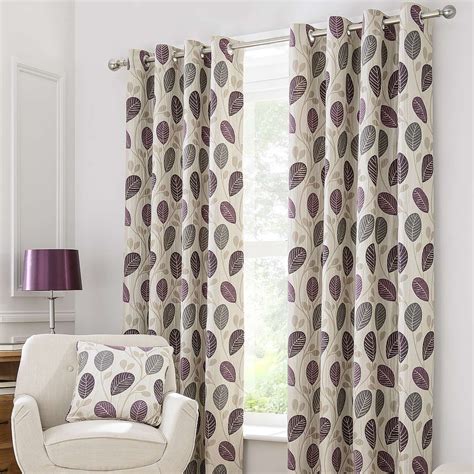 Turin Plum Lined Eyelet Curtains | Dunelm | Ready made eyelet curtains