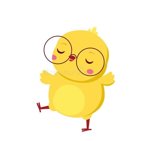 Cute Chicken Egg Hatching Cartoon Funny Chick Isolated Easter