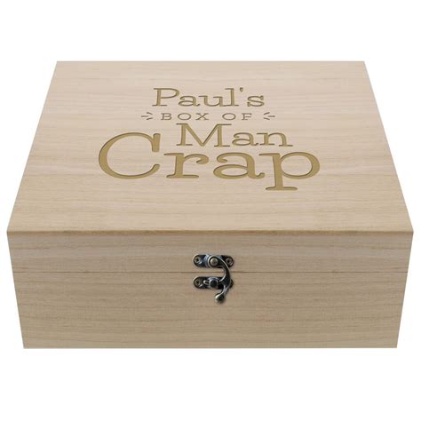 Maybe you would like to learn more about one of these? Personalised Man Crap Wooden Box Gift By Sassy Bloom As ...
