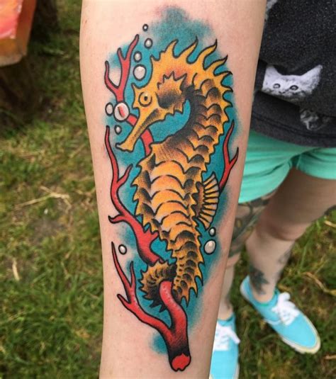 Seahorse tattoo designs can be rendered in a variety of ways, with beautiful, vibrant colors or in greywash with an emphasis on the realistic scaled pattern seen in nature. 90+ Cuddly Seahorse Tattoo Designs - Tiny Creature with ...