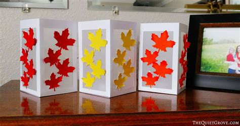Diy Fall Leaf Paper Lanterns Made With A Cricut ⋆ The Quiet Grove