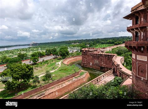 View Of Taj Mahal From Agra Fort Agra Uttar Pradesh North India