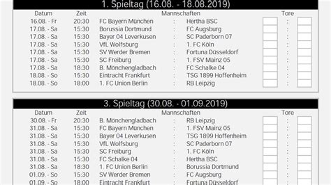 Am freitag hat die dfl veröffentlicht die bundesliga startet am 13. Der Fußball-Bundesliga-Spielplan 2019/20 als PDF: Kostenlos zum Download und Drucken - MyTopDeals