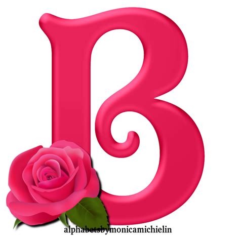 Monica Michielin Alfabetos Pink Rose Leaves Alphabet Png
