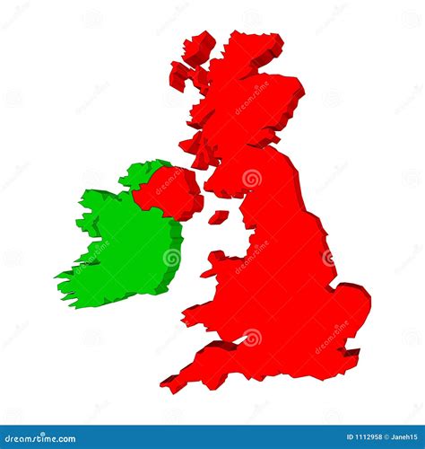 Uk And Ireland Map Stock Illustration Illustration Of England 1112958