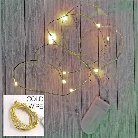 10 Or 20 Warm White Fairy Light Leds On Copper Or Silver Wire With