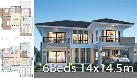 6 Bedroom House Plans 3d Ideas For Designing A Spacious Home House Plans