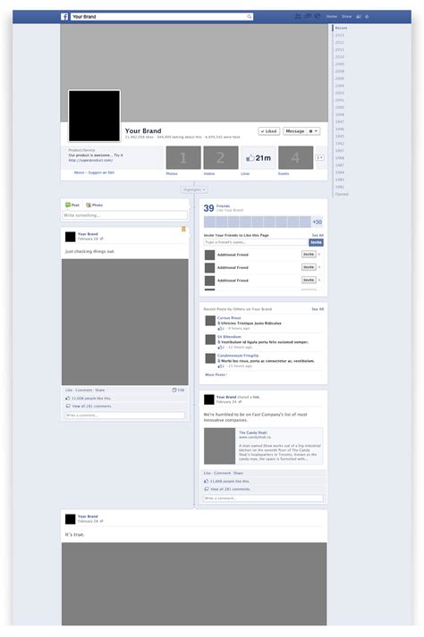 Blank Facebook Post Template Collection