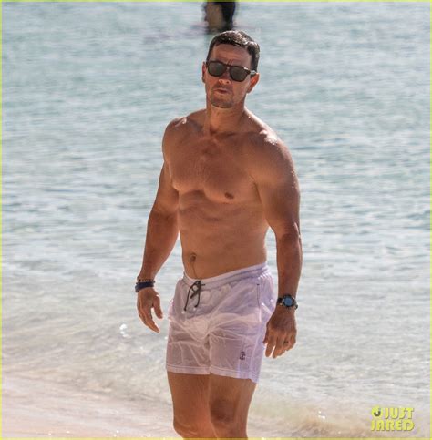 mark wahlberg and wife rhea match in white swimsuits for another barbados beach day photo 4998712