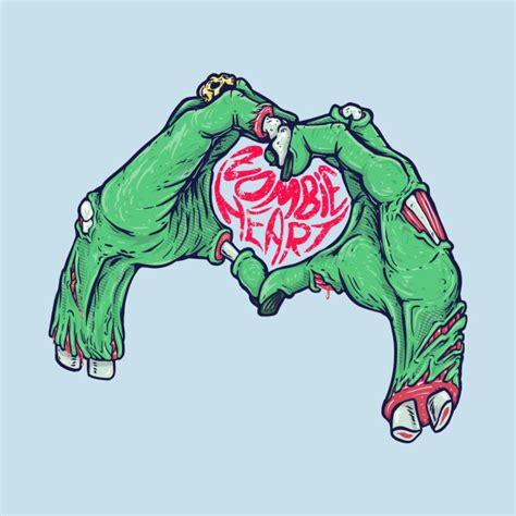 Zombie Heart Zombie Heart Hands Love T Shirt Teepublic