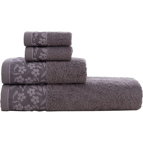 Hygge Fine Cotton Luxury Turkish Towels For Bathroom Floral Towel Set