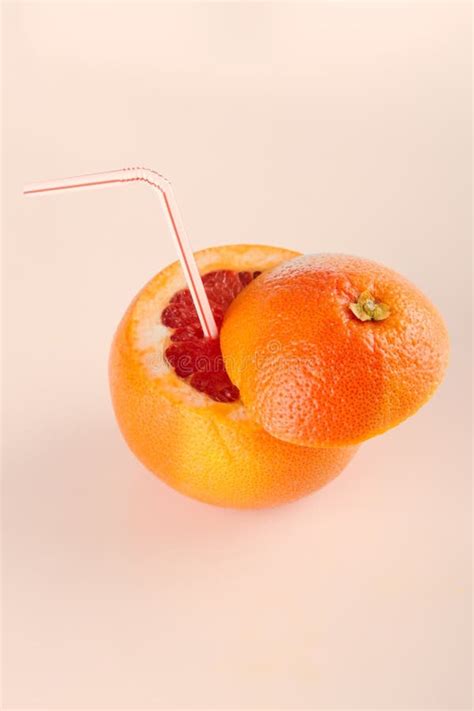 Orange Sliced Open Straw To Drink Stock Photos Free And Royalty Free