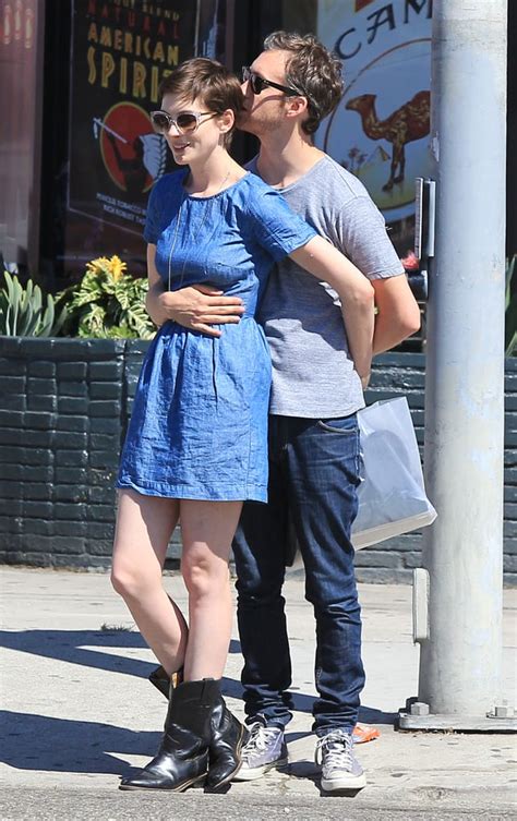 Adam Shulman Wrapped His Arms Around Anne Hathaway During A Shopping Celebrity Pda In The