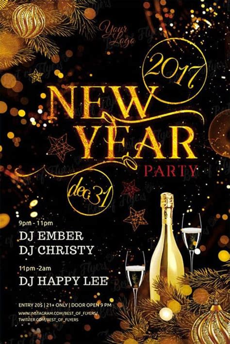 Year end party free psd flyer template. New Year Party Free Flyer Template - Download Free New ...