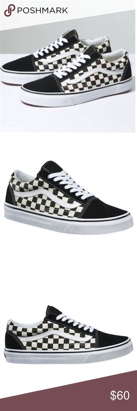 Vans Old Skool Checker Lite Black White Sneaker Sh Vans Old Skool
