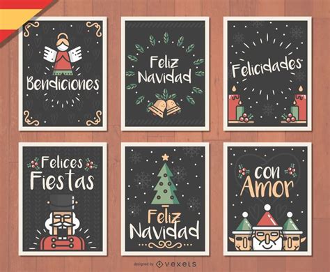 Tarjeta De Navidad Española Feliz Navidad Descargar Vector