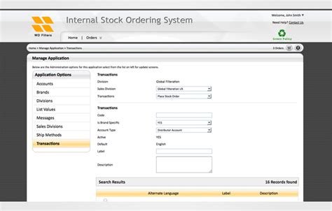 Internal Stock Ordering System Cogniminds