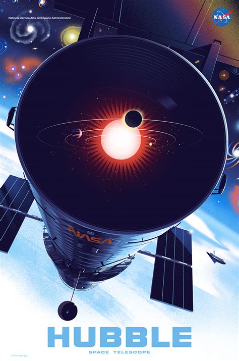 Hubble Space Telescope Poster Nasa Solar System Exploration