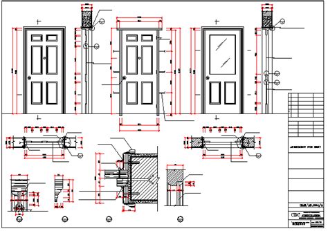 Single Door Installation Details With Door Elevation Dwg File Cadbull