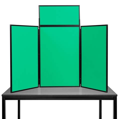 Folding Table Top Display Boards Green 3 Panel Maxi From Panel