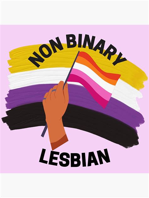 non binary lesbian flags sticker by worldcylinder redbubble