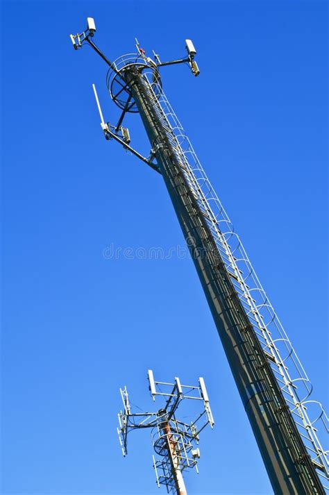 Two Telecommunication Antennas Picture Image 6660161