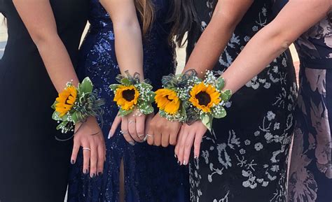 sunflower corsage corsage wedding corsage prom sunflower corsage