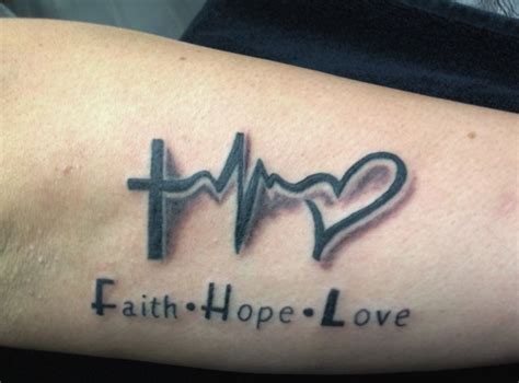 The 25 Best Ideas About Faith Hope Love Tattoo On Pinterest Cross On
