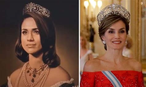Meghan Markles Portrait Tiara Resembles Queen Letizias