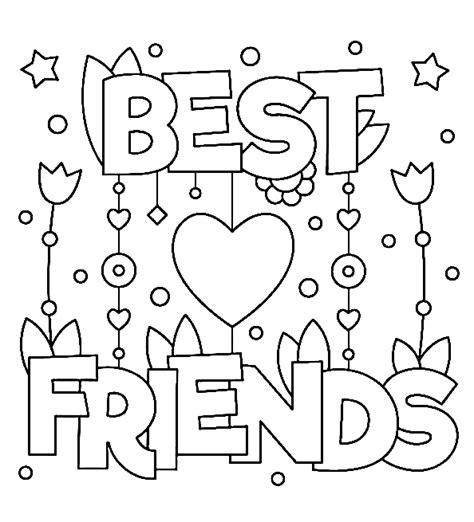Best Friends Forever Coloring Pages Home Design Ideas