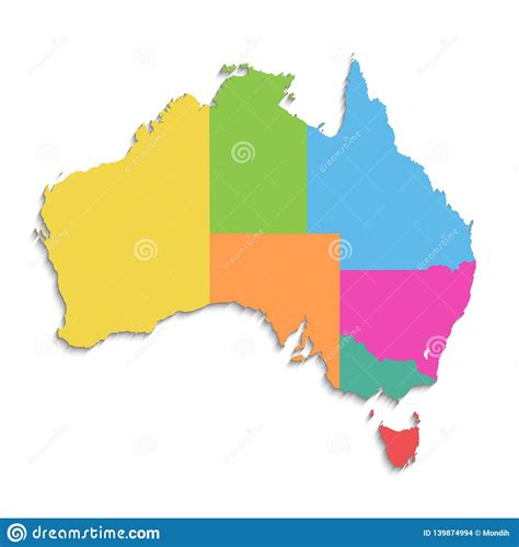 Australia Map New Political Detailed Map Separate Individual States
