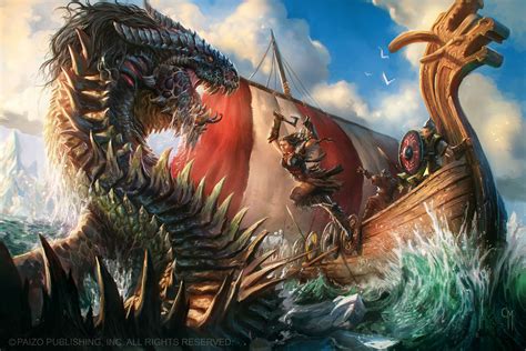 Fantasy Sea Monster Hd Wallpaper By Caio Monteiro