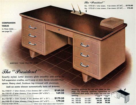 Vintage 1950s Office Furniture And Sleek Mid Century Modern Desks Show