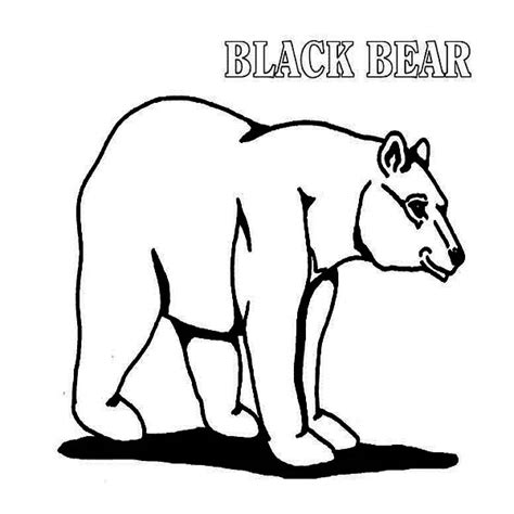 Kids Drawing of Black Bear Coloring Page - NetArt