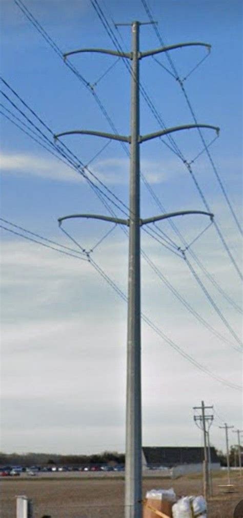 345 Kv Monopole Structure Wind Turbine Transmission Line Utility Pole