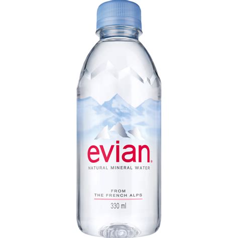Evian Natural Mineral Water 330ml Bottle Agua Selectos