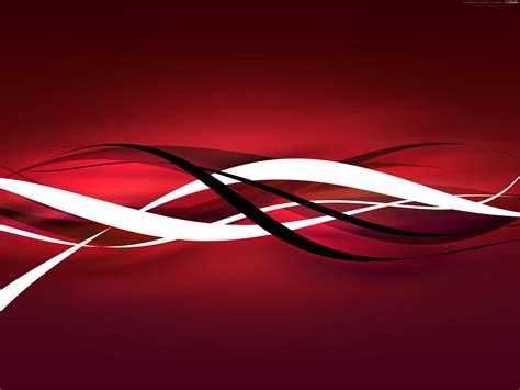 Download Red Abstract Art With Wave Lines Wallpaper