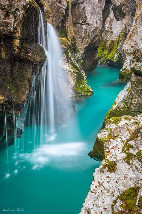 Soca Waterfall Triglav National Park Slovenia Reise Slovenia