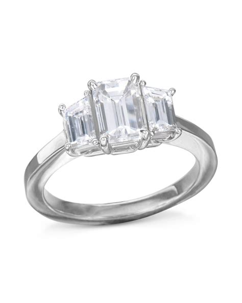 Emerald Cut Three Stone Diamond Ring Turgeon Raine