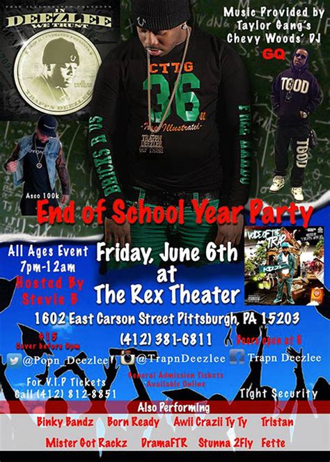 Tickets For End Of School Year Party F Deezlee In Pittsburgh From Showclix