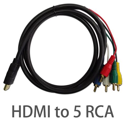 Hdmi Male To 5 Rca Cable Adapter Audio Video Converter Av Component 15m 5ft Ft 13097