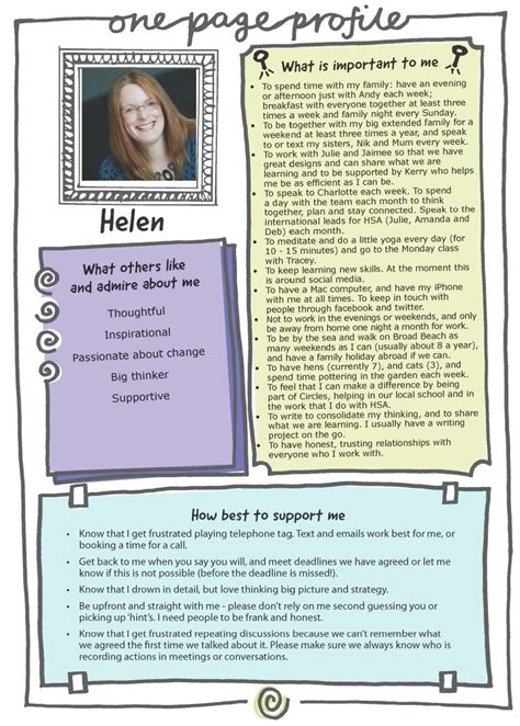helen-sanderson-one-page-profile-.jpg 1,151×1,609 pixels | Special needs kids, Special needs 